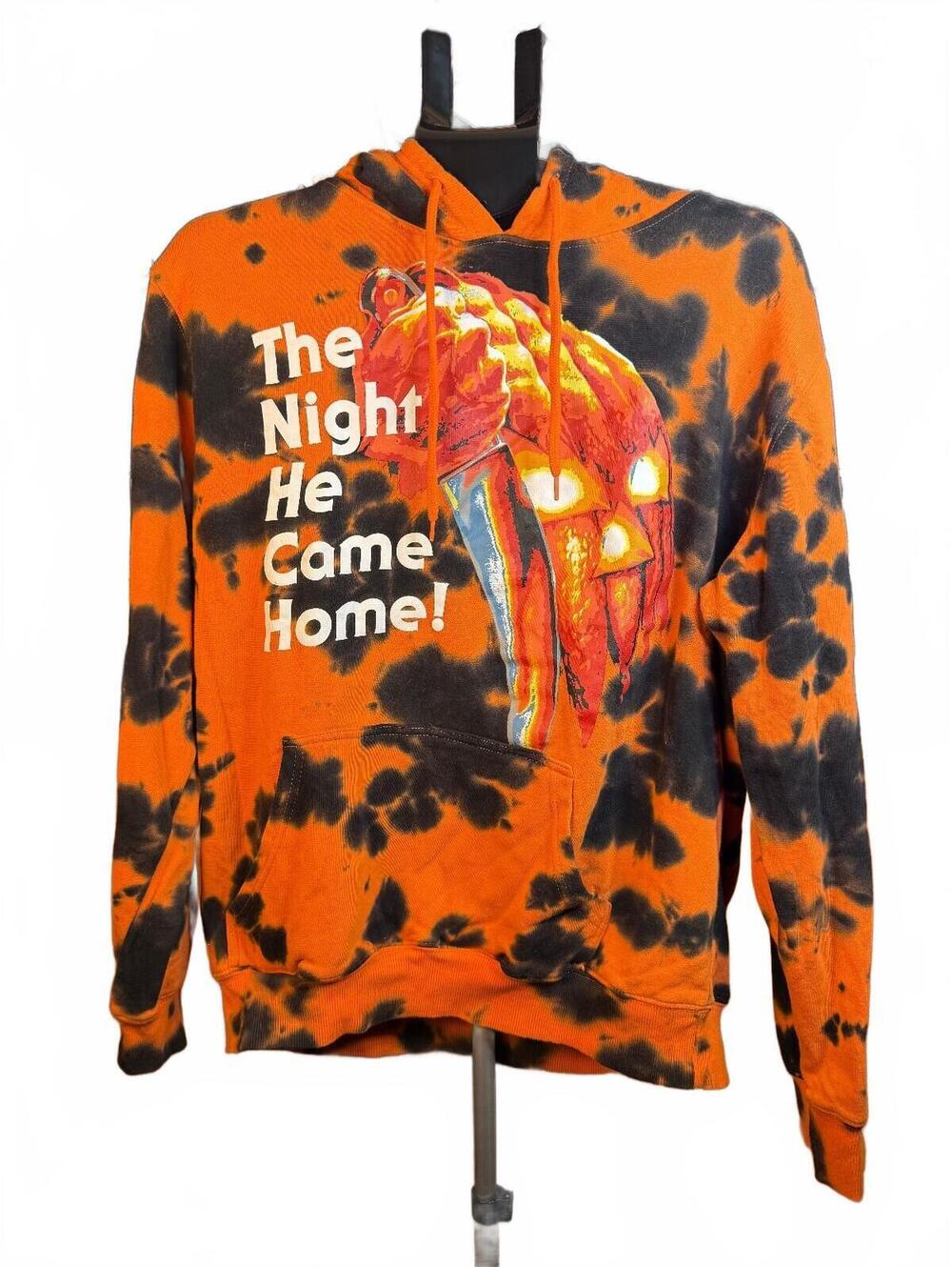 Hot Topic Michael Meyers sz XL Halloween orange Tie-Dye Hoodie hoody